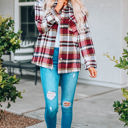  Keily Plaid Pocketed Shacket