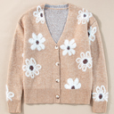 Smoke Gray Small Keily Print Knitted Up Cardigan