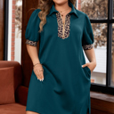  Keily Zip Collared Mini PLUS Dress