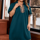  Keily Zip Collared Mini PLUS Dress