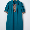  Keily Zip Collared Mini PLUS Dress