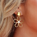  Kendall Pearl Decor Stud Earrings