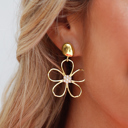  Kendall Pearl Decor Stud Earrings