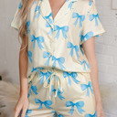 Yellow Large Kenna Printed Short Sleeve Shirt