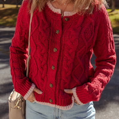 Kennedy Cable Knit Buttoned Cardigan