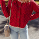  Kennedy Cable Knit Buttoned Cardigan