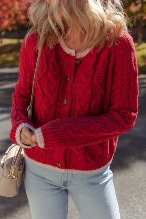 Kennedy Cable Knit Buttoned Cardigan