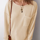 Beige Large Kennedy Corded Long Sleeve