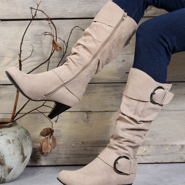 Kennedy Dual Buckle Strap Side Zip Boots | Jane.com