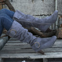  Kennedy Dual Buckle Strap Side Zip Boots