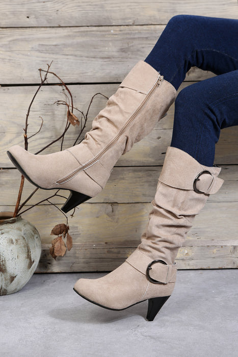 Kennedy Dual Buckle Strap Side Zip Boots