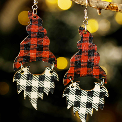 Kensley Print Christmas Dangle Earrings