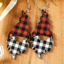  Kensley Print Christmas Dangle Earrings