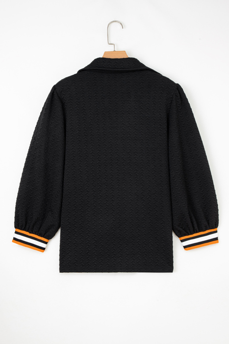 Keziah Patchwork Polo Collar Pullover