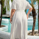  Sawyer Sawyer Polka Dot Flutter Sleeve Midi Dress