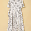  Sawyer Sawyer Polka Dot Flutter Sleeve Midi Dress