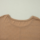  Khaki Striped Checkered Mixed Print Chest Pocket Casual Plus Size Top