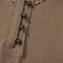  Khaleesi anglaise Broider Ribbed Long Sleeve Top