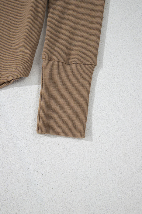 Khaleesi anglaise Broider Ribbed Long Sleeve Top