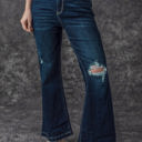  Khloe High Rise Ripped Bell Bottom Jeans