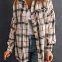  Khloe Oversized Plaid Pattern Shacket
