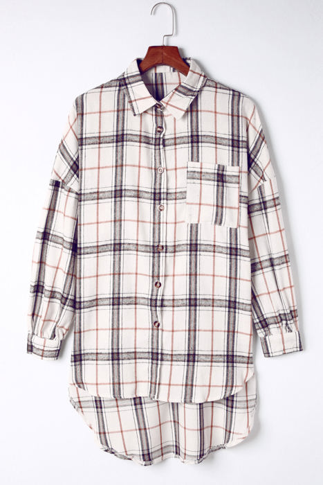 Khloe Oversized Plaid Pattern Shacket