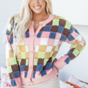  Kiara Pattern Front Cardigan Sweater