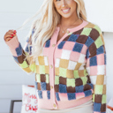  Kiara Pattern Front Cardigan Sweater