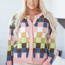  Kiara Pattern Front Cardigan Sweater