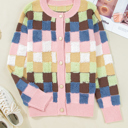  Kiara Pattern Front Cardigan Sweater