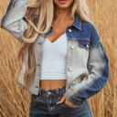  Kikki Detail Distress Denim Jacket