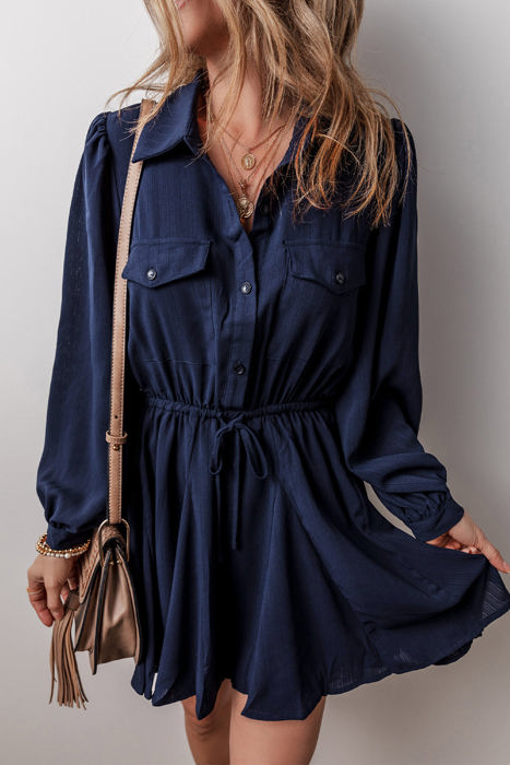 Kim Chest Pockets Tunic Shirt Mini Dress