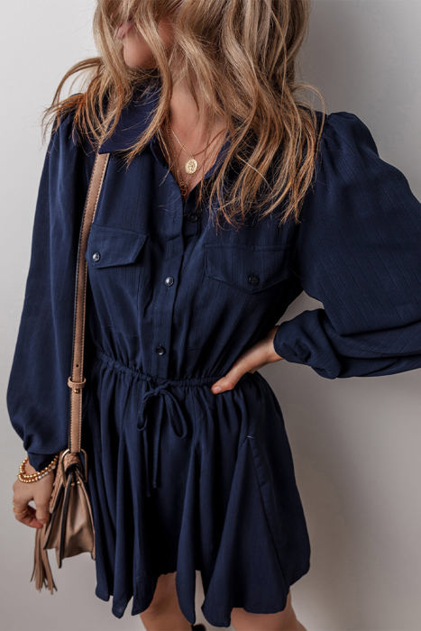 Kim Chest Pockets Tunic Shirt Mini Dress