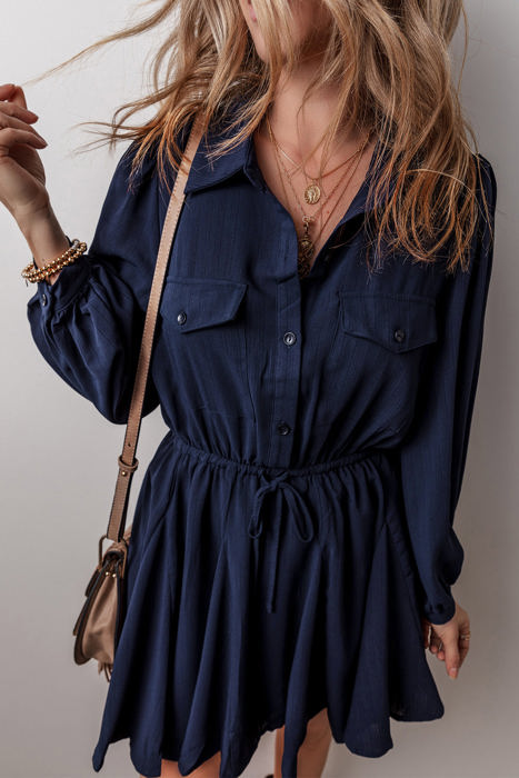 Kim Chest Pockets Tunic Shirt Mini Dress