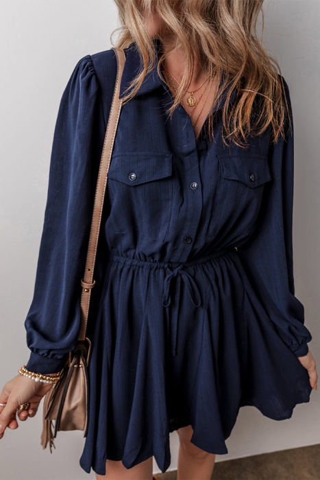 Kim Chest Pockets Tunic Shirt Mini Dress