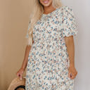  Kimber Floral Puff Short Sleeve Dress