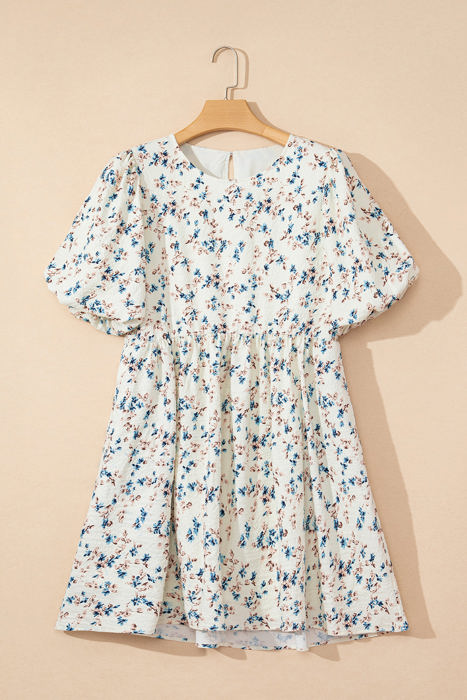 Kimber Floral Puff Short Sleeve Dress