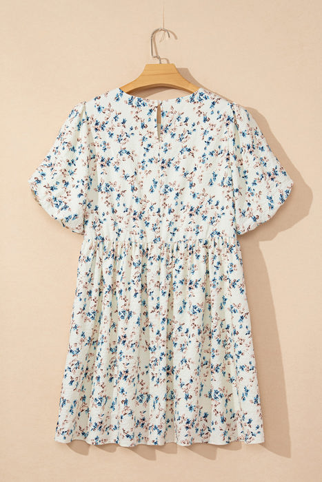 Kimber Floral Puff Short Sleeve Dress