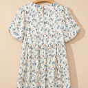  Kimber Floral Puff Short Sleeve Dress