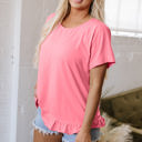  Kimber Frilled Hem Loose Top