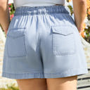  Kimberly Plus Size Drawstring High Waist Denim Shorts