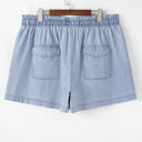  Kimberly Plus Size Drawstring High Waist Denim Shorts