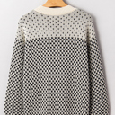  Kinley Pattern Lantern Sleeve Sweater