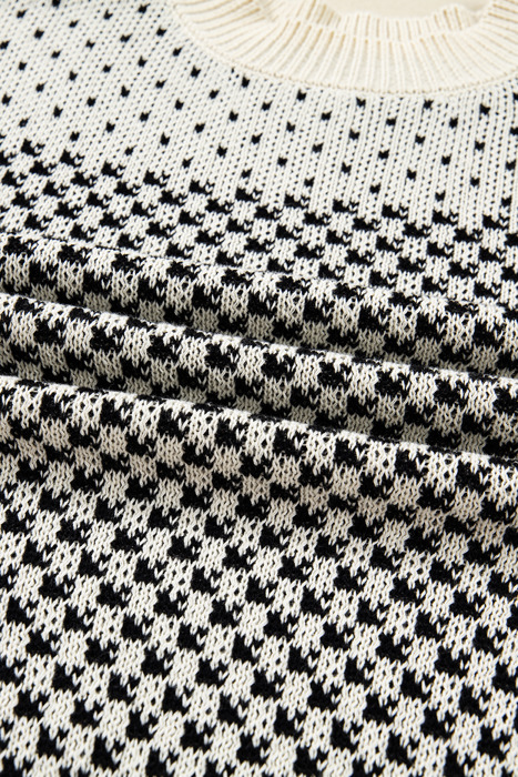 Kinley Pattern Lantern Sleeve Sweater