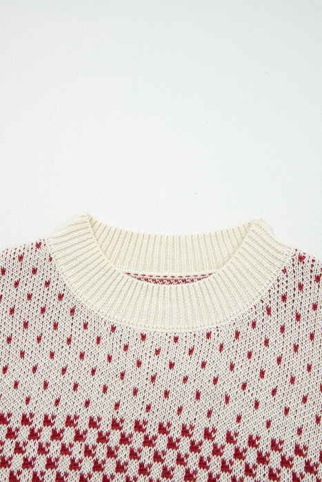 Kinley Pattern Lantern Sleeve Sweater
