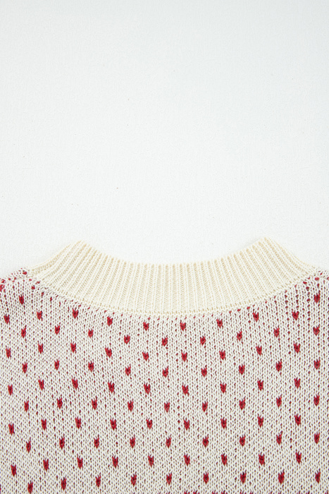 Kinley Pattern Lantern Sleeve Sweater