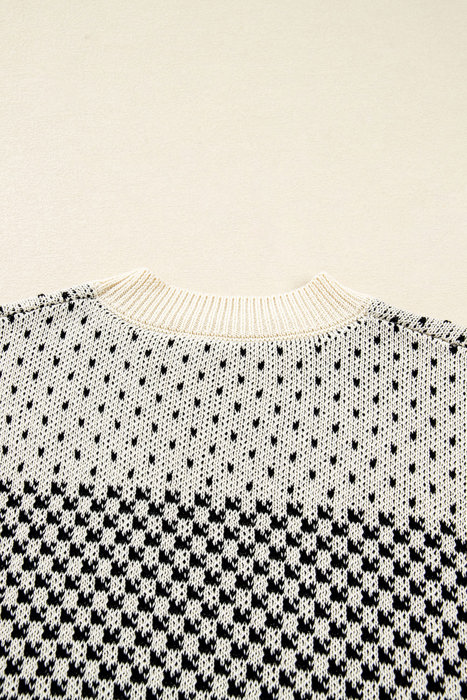 Kinley Pattern Lantern Sleeve Sweater