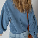  Kinsley Fleece Exposed Seam Casual Sweatshirt