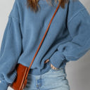  Kinsley Fleece Exposed Seam Casual Sweatshirt
