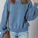  Kinsley Fleece Exposed Seam Casual Sweatshirt